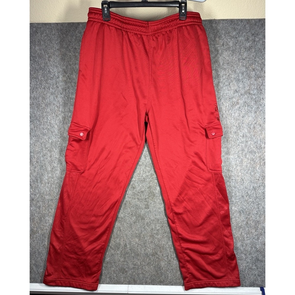Vintage AND1 Basketball Pants Mens 2XL Red Cargo Athletic Y2K Streetwear